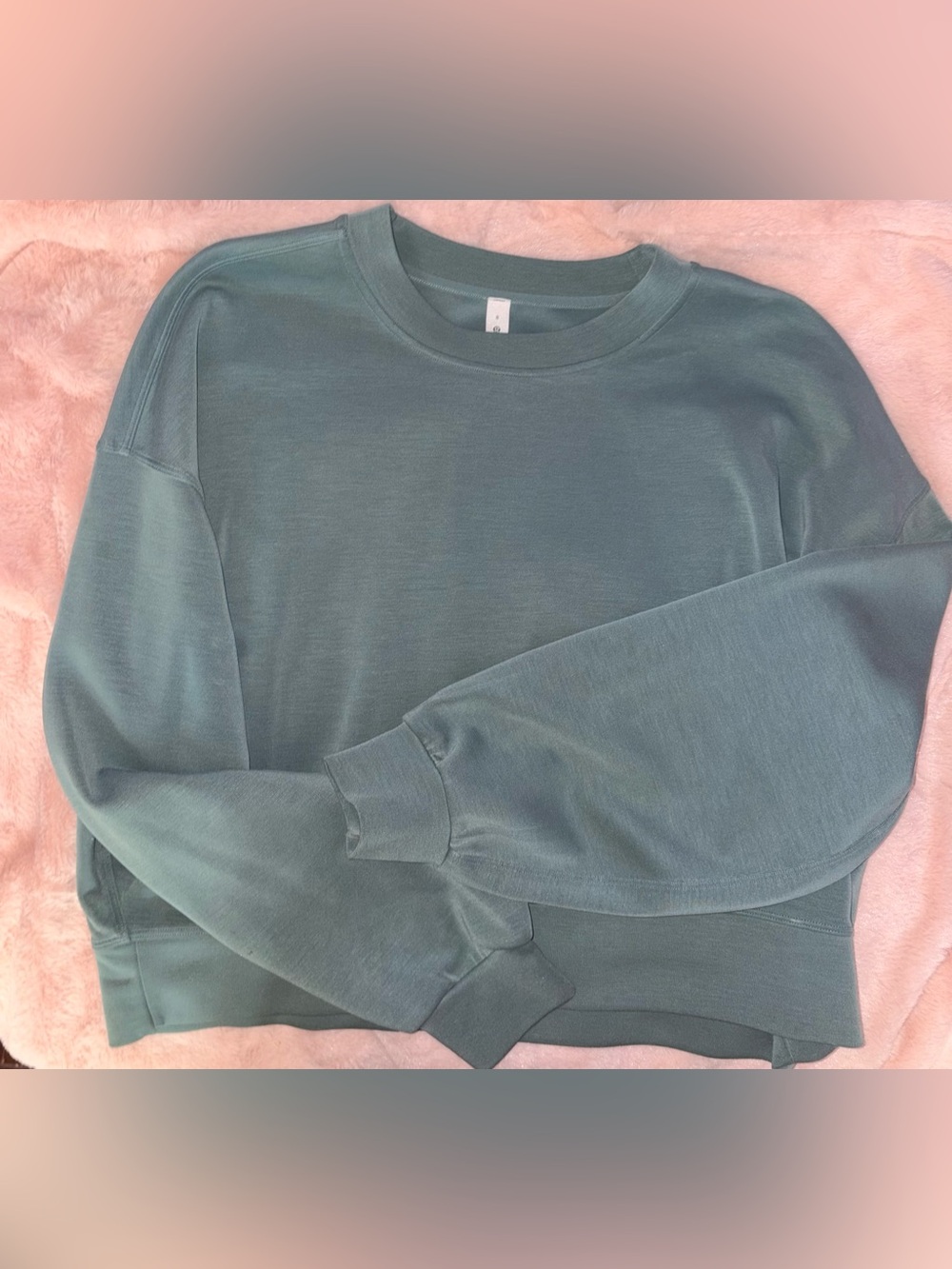 Lululemon softstreme sweatshirt (tidewater teal) - size 8